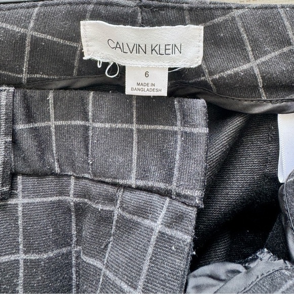 Calvin Klein Black Checkered Ankle Pants - Picture 3 of 3